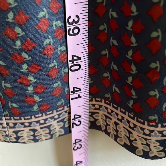 Vintage 80s Boho Floral Print Dress - Picture 9 of 11